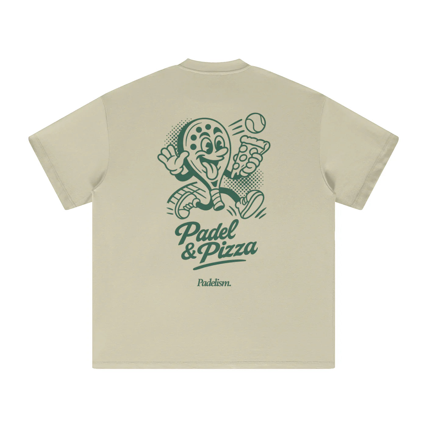 Padel & Pizza - Heavyweight Tee beige front