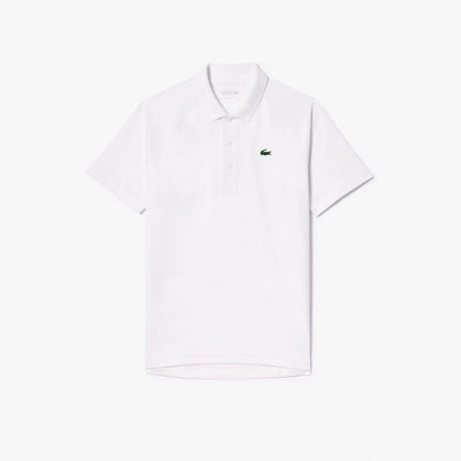 Mens SPORT Breathable Run-Resistant Interlock Polo Shirt - White
