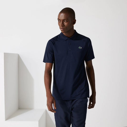 Mens SPORT Breathable Run-Resistant Interlock Polo Shirt