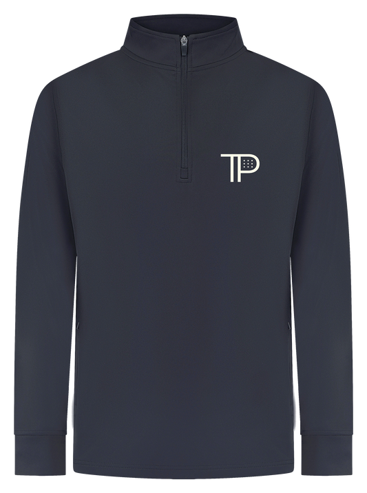 Louis Quarter Zip Track Top - Navy