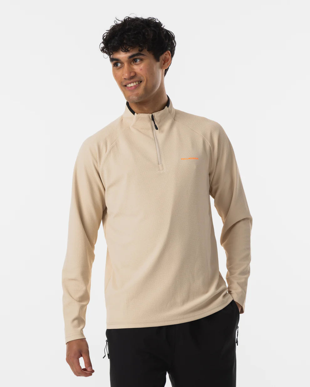 Performance Quarter Zip Top - Beige